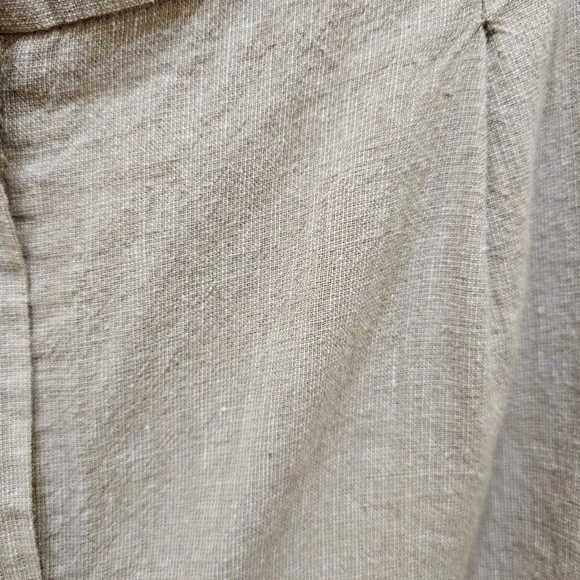 Evan Picone Petite Beige Linen Blend Wide Leg Trousers Size 12P - Picture 3 of 8